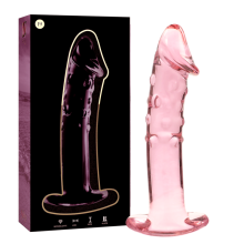NEBULA SERIES BY IBIZA - MODEL 19 DILDO BOROSILICATE GLASS CLEAR 18.5 CM -O- 4 CM TALLA 1