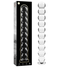 NEBULA SERIES BY IBIZA - MODEL 22 DILDO BOROSILICATE GLASS CLEAR 21.5 CM -O- 2.5 CM TALLA 1