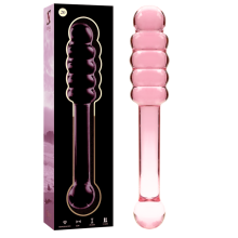 NEBULA SERIES BY IBIZA - MODEL 20 DILDO BOROSILICATE GLASS CLEAR 20.5 CM -O- 3 CM TALLA 1
