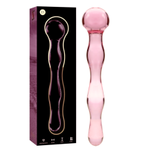 NEBULA SERIES BY IBIZA - MODEL 13 DILDO BOROSILICATE GLASS CLEAR 18 CM -O- 3.5 CM TALLA 1
