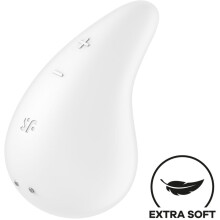 SATISFYER - DEW DROP VIBRATOR LAY-ON WHITE BLANCO