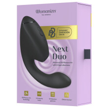 WOMANIZER - DUO NEXT DUAL CLITORAL & G-SPOT STIMULATOR BLACK