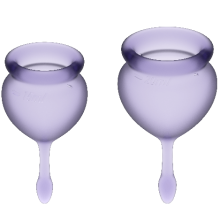 SATISFYER - FEEL GOOD MENSTRUAL CUP DARK BLUE 15 + 20 ML lila