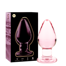 NEBULA SERIES BY IBIZA - MODEL 3 ANAL PLUG BOROSILICATE GLASS TRANSPARENT 11 CM -O- 5 CM TALLA 1