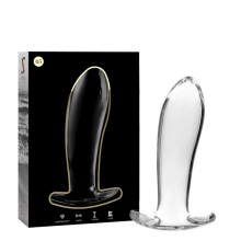 NEBULA SERIES BY IBIZA - MODEL 5 ANAL PLUG BOROSILICATE GLASS CLEAR 12.5 CM -O- 3.5 CM TALLA 1