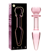 NEBULA SERIES BY IBIZA - MODEL 7 ANAL PLUG BOROSILICATE GLASS CLEAR 13.5 CM -O- 3 CM TALLA 1