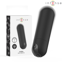 INTENSE - KAREN MINI RECHARGEABLE VIBRATING BULLET BLACK NEGRO