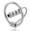 METAL HARD - GLAND RING WITH URETHRAL PLUG 28MM 1