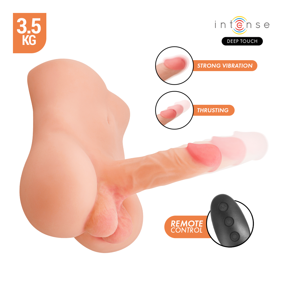 Intense Bodies & Masturbators Intense Deep Touch - Damien Torso With Realistic Dildo With Pushing And Vibration Remote Control 3.5 Kg