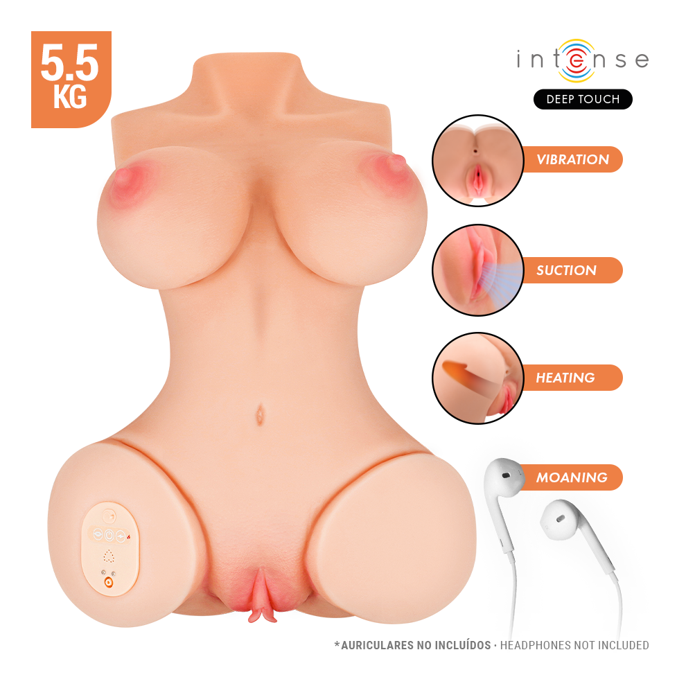 Intense Bodies & Masturbators Intense Deep Touch - Vero Torso Vagina With Suction, Heat, Vibration And Voice Effects With Remote Control 5.5 Kg
