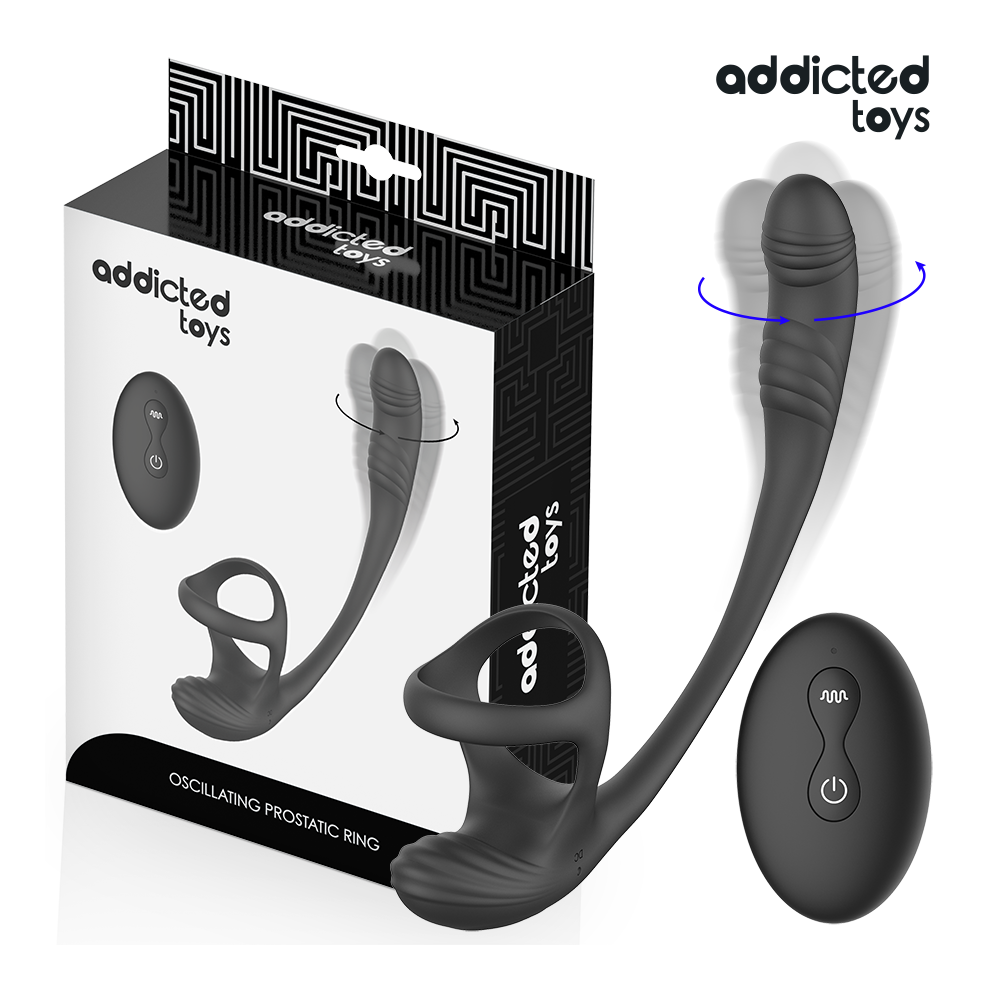 Addicted Toys Men's - Anal Plug With Vibration And 360Âº Waving And Testicle Stimulator