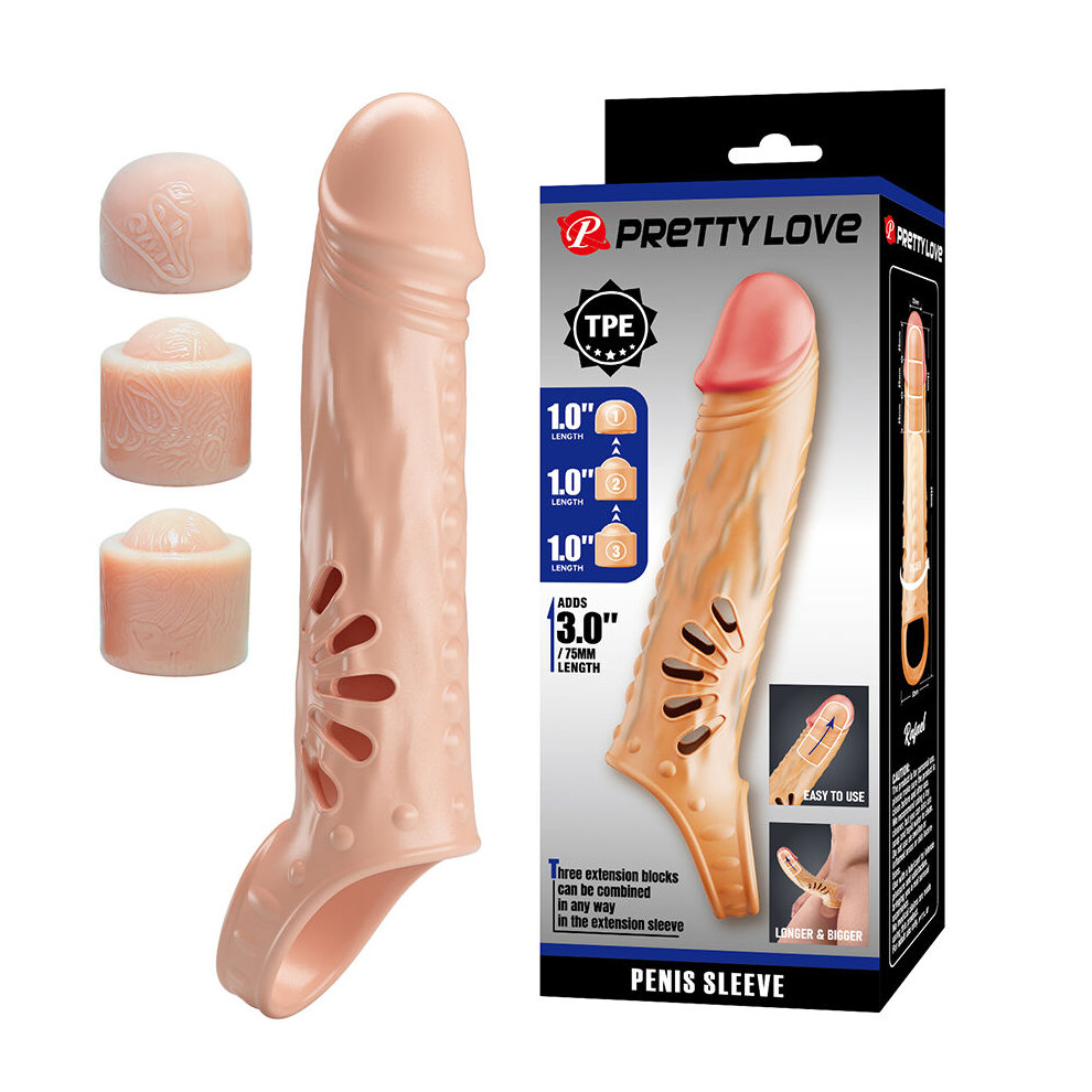 Pretty Love Male Pretty Love - Penis Sleeve With Extenders