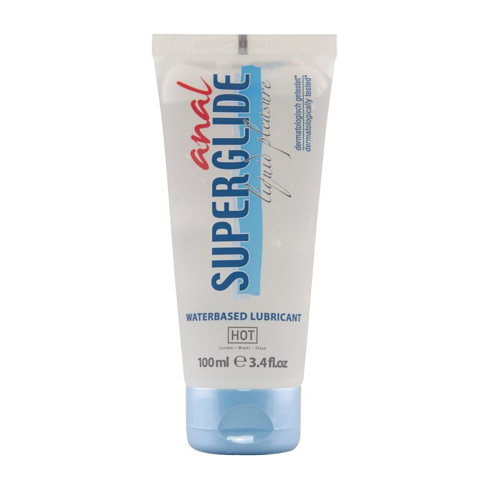 Hot - Anal Superglide Liquid Pleasure Waterbased Lubricant 100 Ml