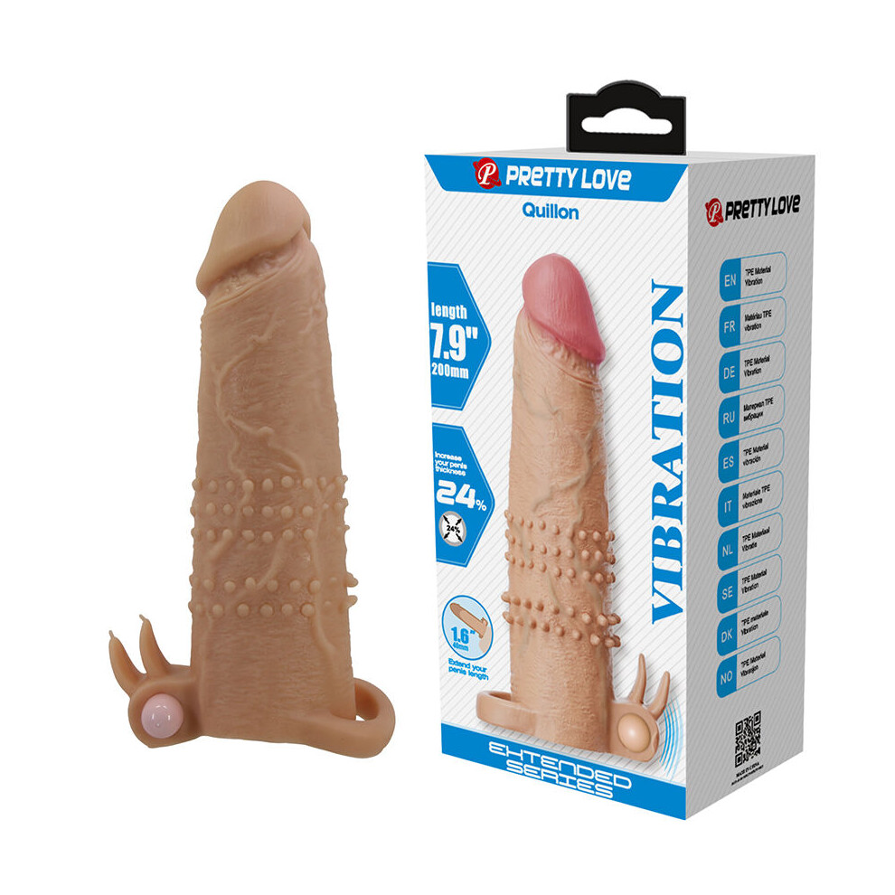Pretty Love Male Pretty Love - Quillon Penis Sleeve With Clitoral Stimulator And Vibration
