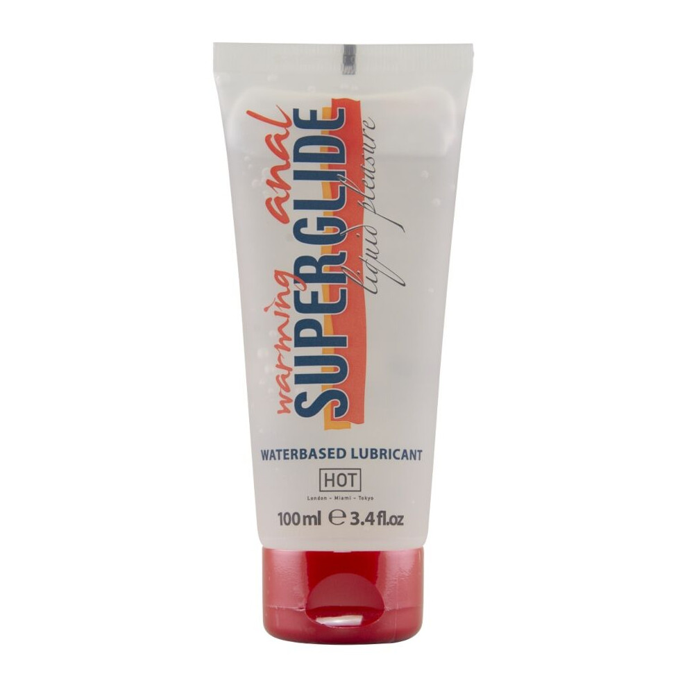 Hot - Anal Superglide Warming Liquid Pleasure Waterbased Lubricant 100 Ml