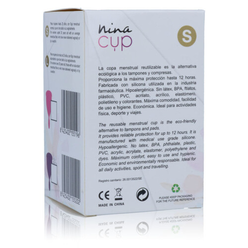 NINA KIKÍ - MENSTRUAL CUP PINK - SIZE S 2