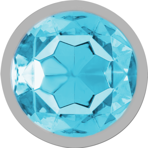 INTENSE - ALUMINUM METAL ANAL PLUG WITH BLUE CRYSTAL SIZE S 2