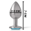 INTENSE - ALUMINUM METAL ANAL PLUG WITH BLUE CRYSTAL SIZE S 4