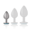 INTENSE - ALUMINUM METAL ANAL PLUG WITH BLUE CRYSTAL SIZE S 5