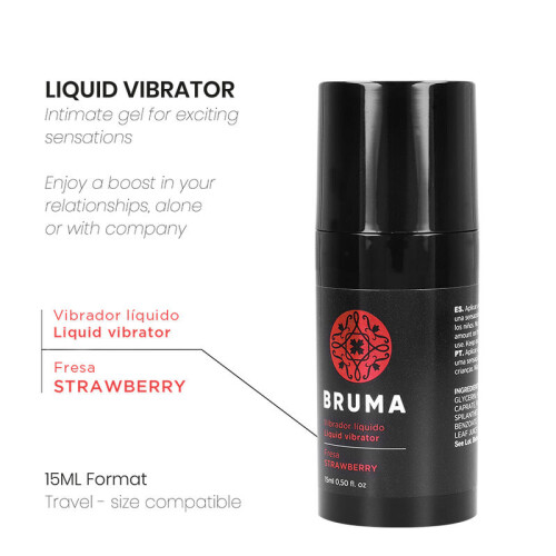 BRUMA - LIQUID VIBRATOR ULTRA SLIDING STRAWBERRY 15 ML 1