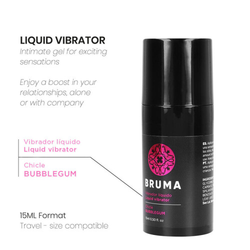 BRUMA - LIQUID VIBRATOR ULTRA SLIDING BUBBLEGUM 15 ML 1