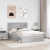 vidaXL Bed Frame Grey Sonoma 150 x 200 cm Solid Pine Wood 3
