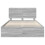 vidaXL Bed Frame Grey Sonoma 150 x 200 cm Solid Pine Wood 7