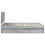 vidaXL Bed Frame Grey Sonoma 150 x 200 cm Solid Pine Wood 8