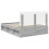 vidaXL Bed Frame Grey Sonoma 150 x 200 cm Solid Pine Wood 9