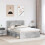 vidaXL Bed Frame Concerte Grey 150 x 200 cm Solid Pine Wood 3