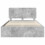 vidaXL Bed Frame Concerte Grey 150 x 200 cm Solid Pine Wood 7