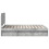 vidaXL Bed Frame Concerte Grey 150 x 200 cm Solid Pine Wood 8