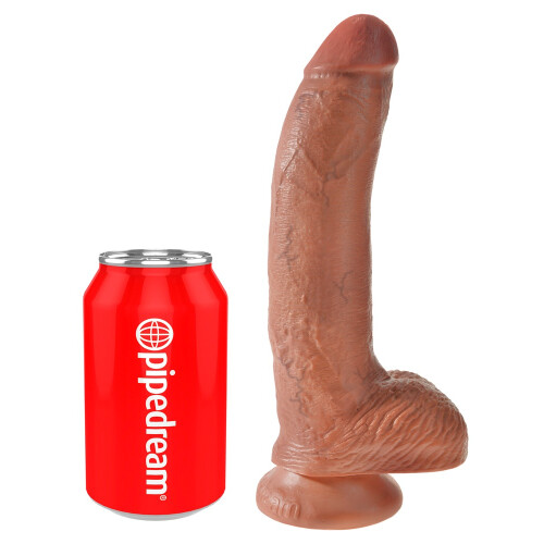 Cock 9" with Balls Tan 1