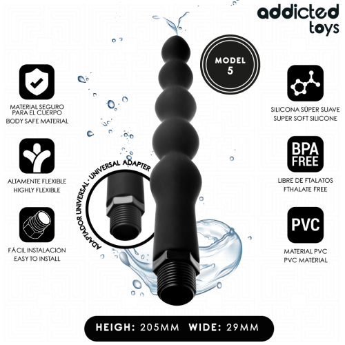 ADDICTED TOYS - ANAL CLEANER WITH UNIVERSAL ADAPTER MODEL 5 1