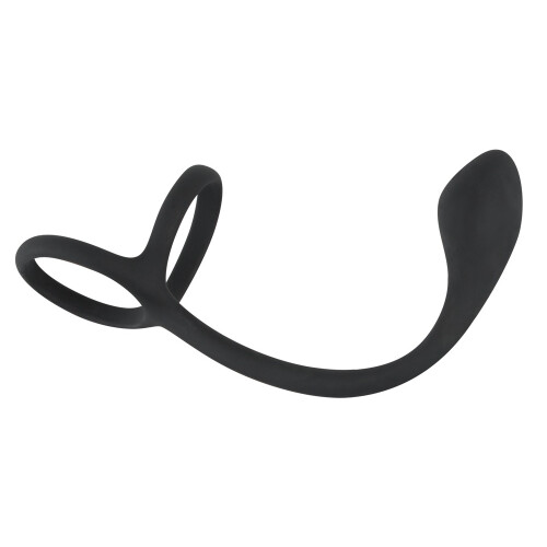 Black Velvets 3-i-1 Penisring med Analplug 1
