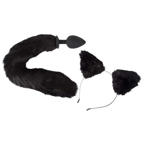 Bad Kitty Furry Butt Plug og Katteører Sæt 1