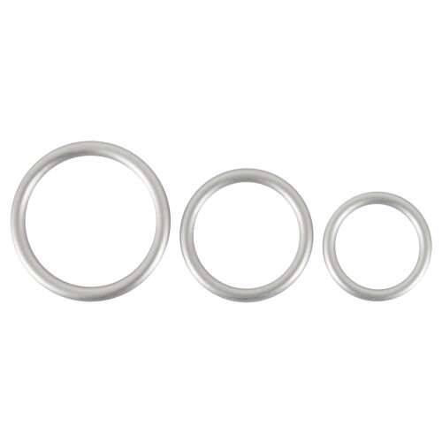 Metallic Silicone Cock Ring Set 1