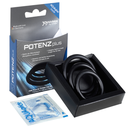 JOYDIVISION POTENZDUO - PLUS 3 BLACK RINGS SET - S, M, L 1