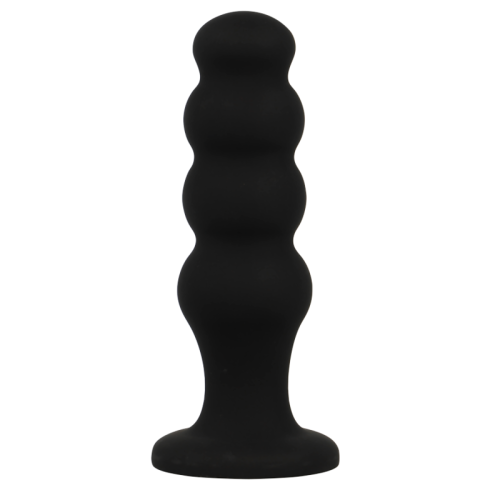 BLACK&SILVER - SCOTT PREMIUM SILICONE ANAL PLUG BLACK 1
