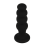 BLACK&SILVER - SCOTT PREMIUM SILICONE ANAL PLUG BLACK 3
