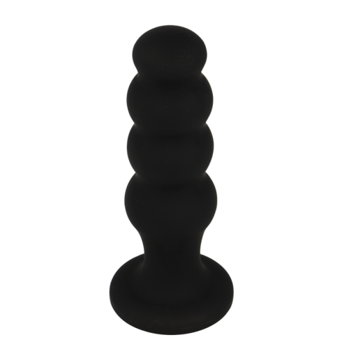 BLACK&SILVER - SCOTT PREMIUM SILICONE ANAL PLUG BLACK 2
