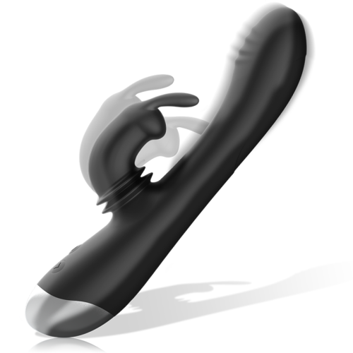 BLACK&SILVER - DJ. ADAM RECHARGEABLE SILICONE RABBIT STIMULATOR BLACK 2