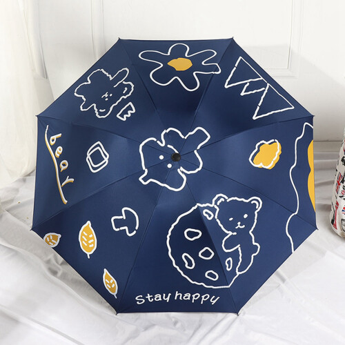 UV-skyddande paraply – vikbar polyester och stål, 98 cm 1