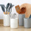 Ceramic Kitchen Utensil Holder – White, Black, Green or 3