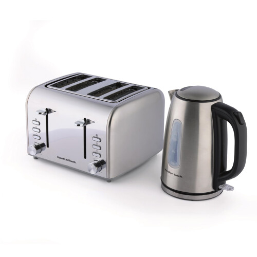 Hamilton Beach Hamilton Beach Rise Brushed Kettle & 4 Slice Toaster Bundle