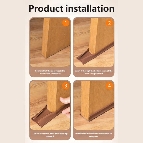 Door Draft Stopper Seal Strips for Exterior & Interior-gray 1