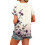 Women's Short Sleeve V-Neck  Blouses, Work Blouses,-Blue S 3