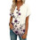 Women's Short Sleeve V-Neck  Blouses, Work Blouses,-Blue S 4