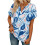 Women's Short Sleeve V-Neck  Blouses, Work Blouses,-Blue S 5