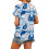 Women's Short Sleeve V-Neck  Blouses, Work Blouses,-Blue S 6